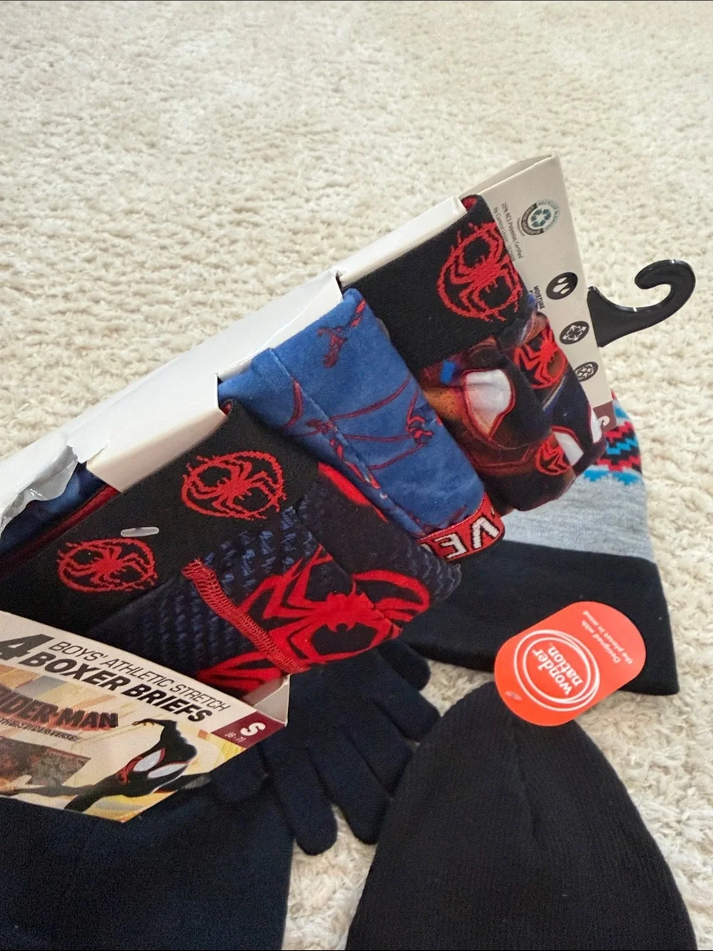 Spiderman themed knit